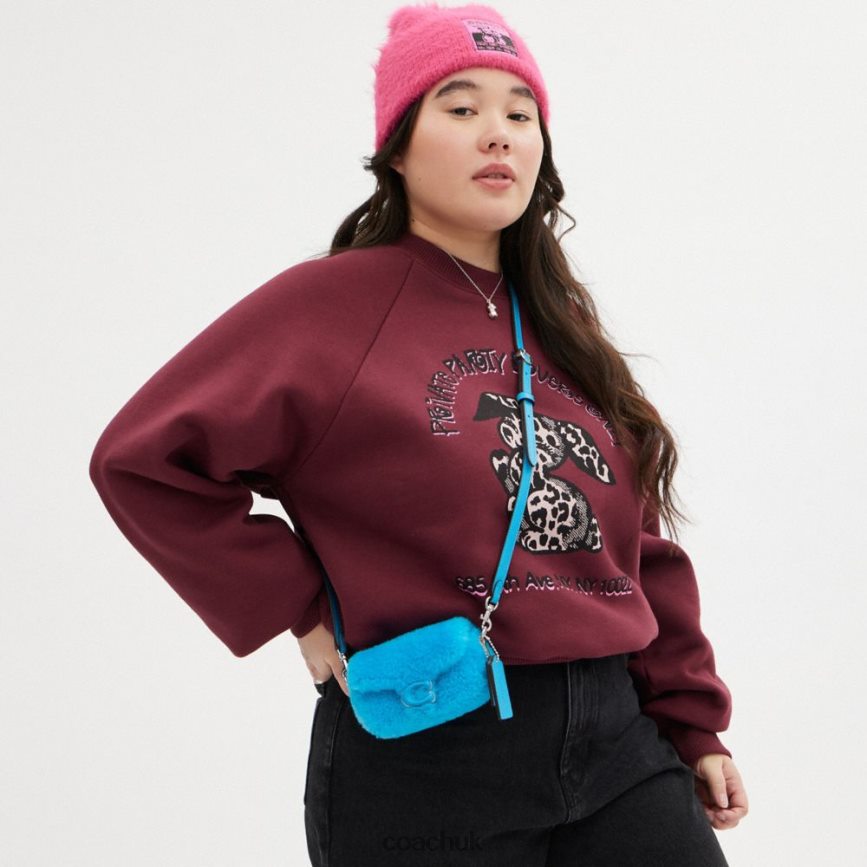 Coach Women THE LIL NAS X DROP TABBY 12 IN SHEARLING LH/Montero Blue D0DL4499