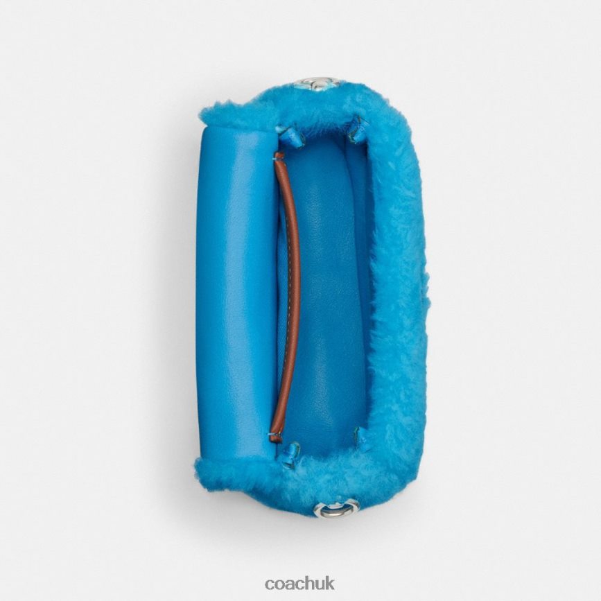 Coach Women THE LIL NAS X DROP TABBY 12 IN SHEARLING LH/Montero Blue D0DL4499