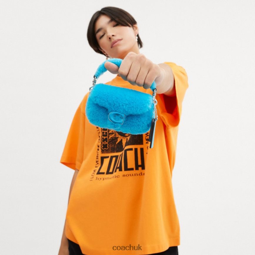 Coach Women THE LIL NAS X DROP TABBY 12 IN SHEARLING LH/Montero Blue D0DL4499