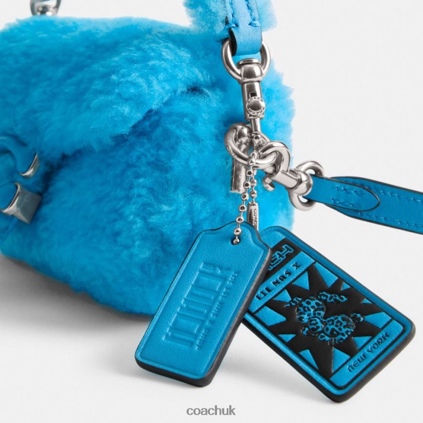 Coach Women THE LIL NAS X DROP TABBY 12 IN SHEARLING LH/Montero Blue D0DL4499