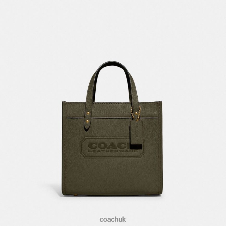 Coach Women FIELD TOTE 22 B4/Army Green D0DL44298