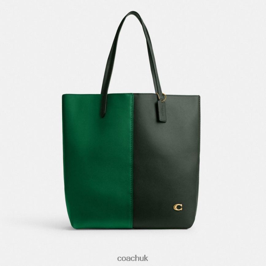 Coach Women NOMAD TOTE IN COLORBLOCK B4/GREEN MULTI D0DL44301