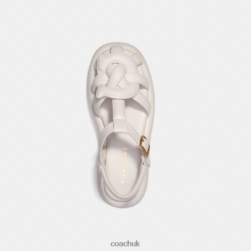 Coach Women PENNEY SANDAL Chalk D0DL44425
