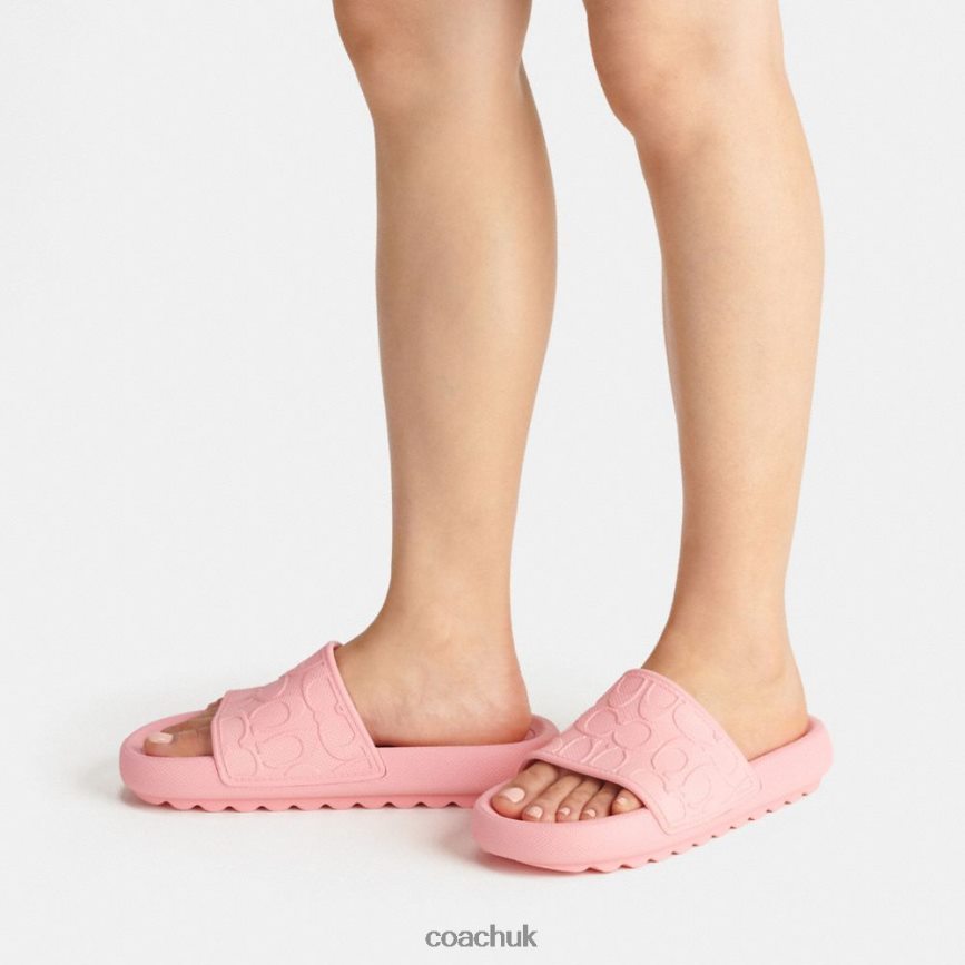 Coach Women SPORT SLIDE IN SIGNATURE Flower Pink D0DL44421