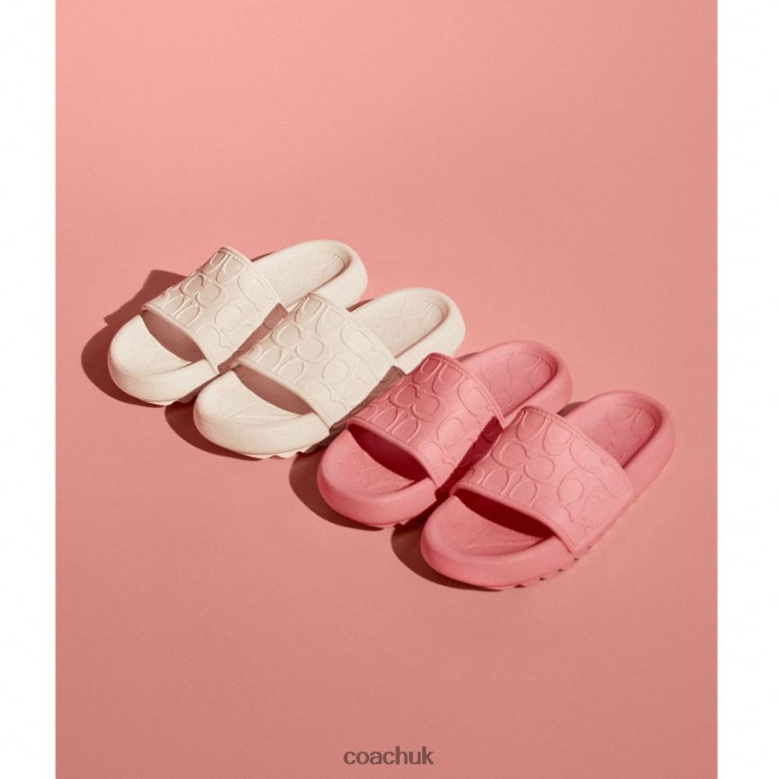 Coach Women SPORT SLIDE IN SIGNATURE Flower Pink D0DL44421