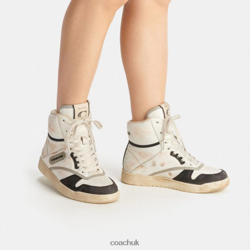 Coach Women HIGH TOP SNEAKER WHITE/BLACK D0DL44407