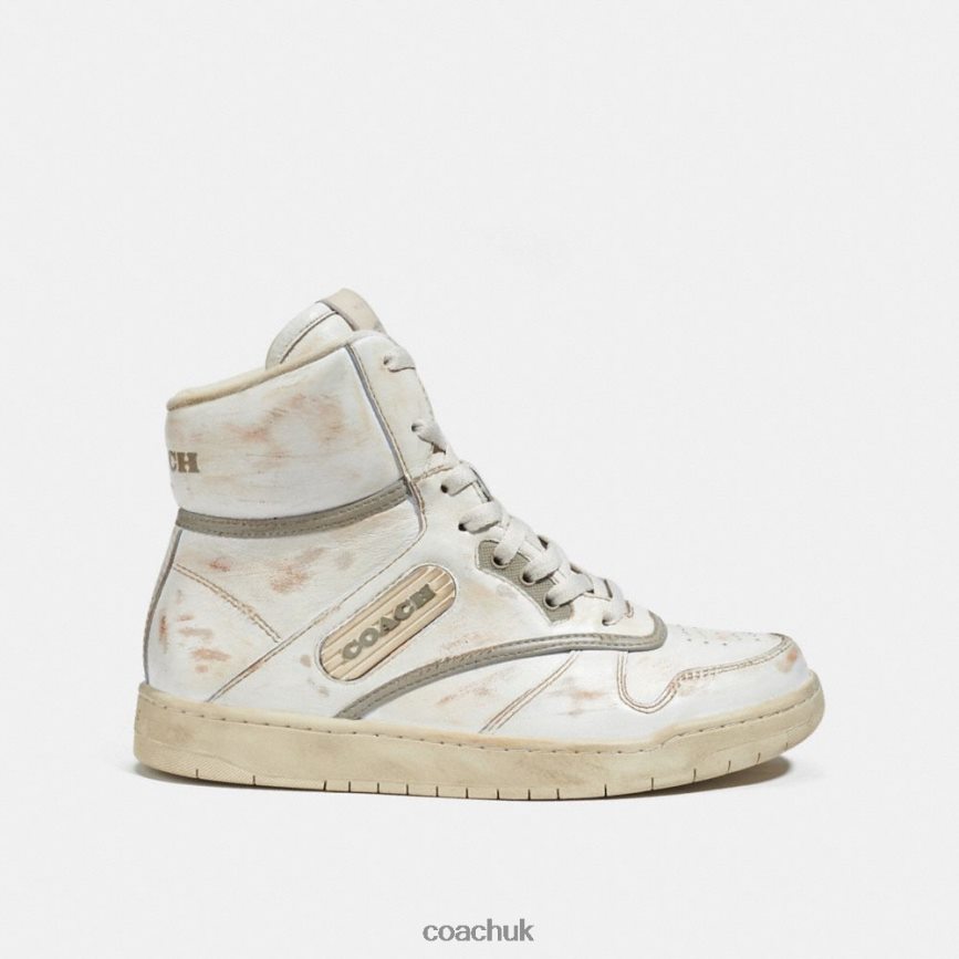 Coach Women HIGH TOP SNEAKER White/Dove Grey D0DL44408