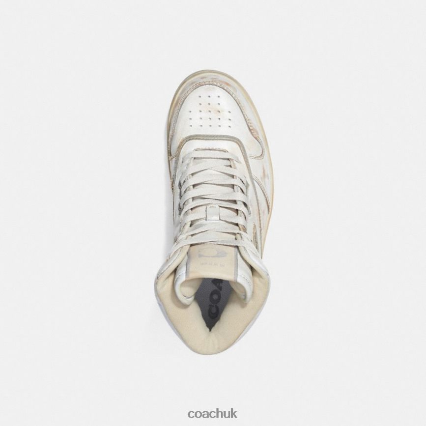 Coach Women HIGH TOP SNEAKER White/Dove Grey D0DL44408