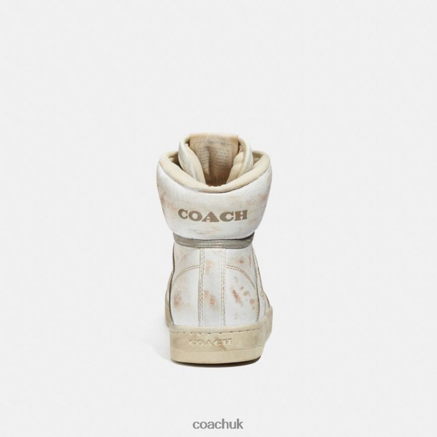 Coach Women HIGH TOP SNEAKER White/Dove Grey D0DL44408