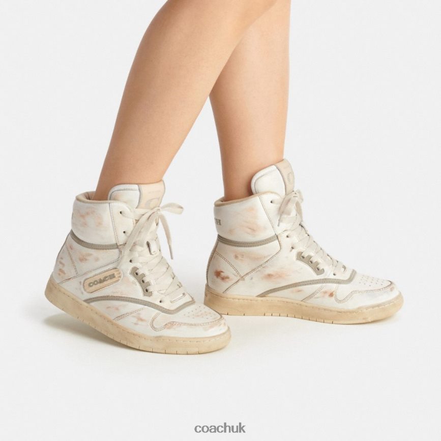 Coach Women HIGH TOP SNEAKER White/Dove Grey D0DL44408