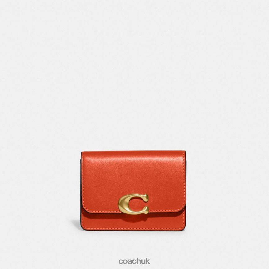 Coach Women BANDIT CARD CASE B4/SUN ORANGE D0DL44384