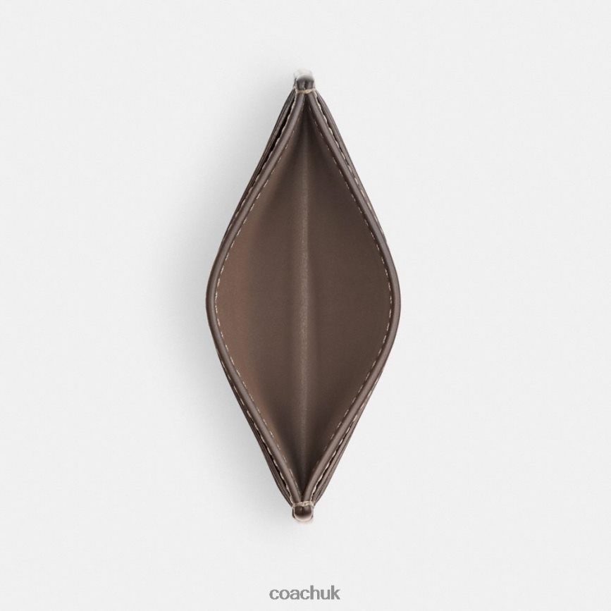 Coach Women CARD CASE B4/DARK STONE D0DL44380