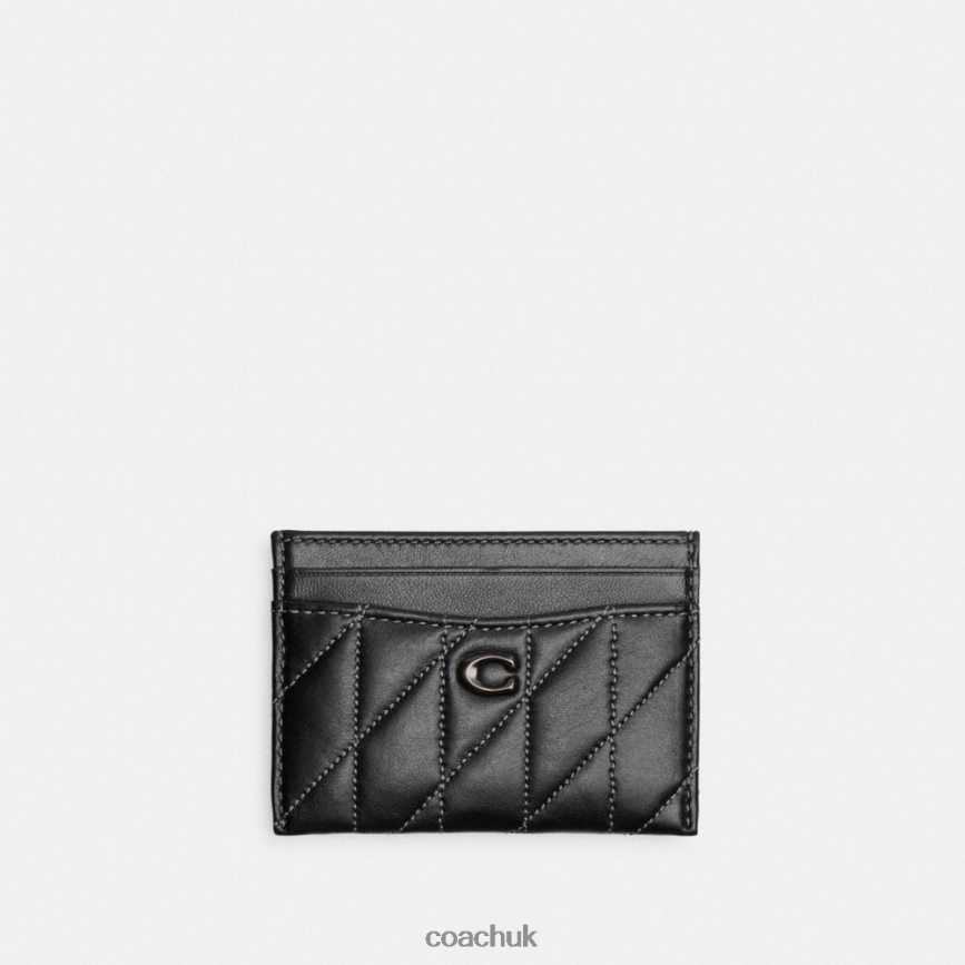 Coach Women CARD CASE WITH PILLOW QUILTING V5/Black D0DL44374