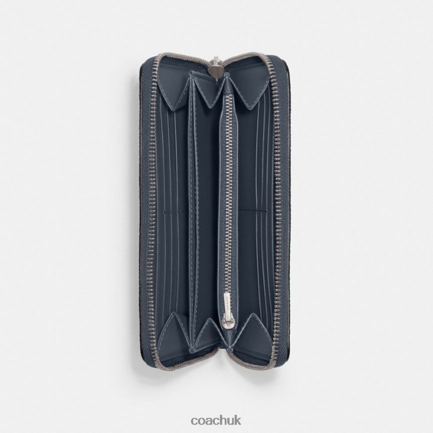 Coach Women ACCORDION ZIP WALLET LH/Denim D0DL44320