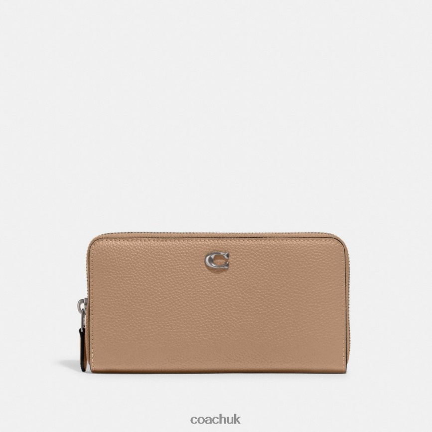 Coach Women ACCORDION ZIP WALLET LH/Taupe D0DL44323