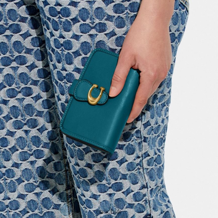 Coach Women TABBY MEDIUM WALLET B4/Deep Turquoise D0DL44339