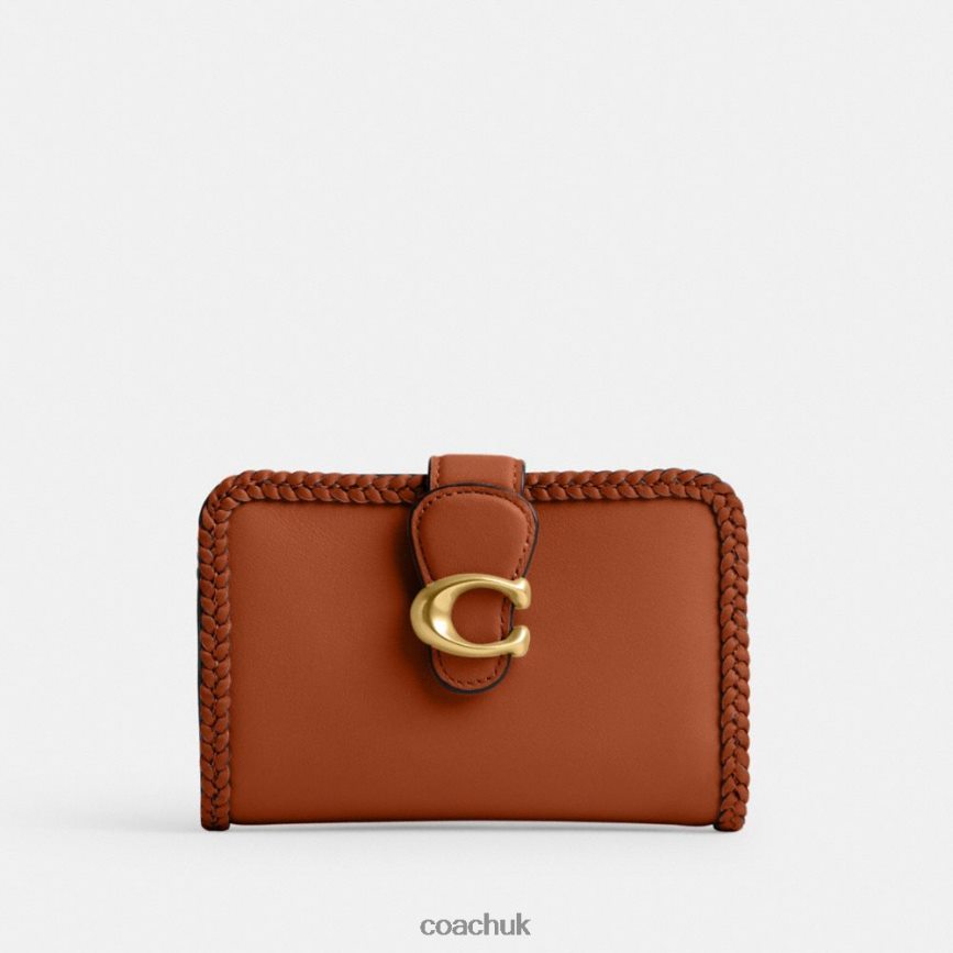 Coach Women TABBY MEDIUM WALLET WITH BRAID B4/Burnished Amber D0DL44333