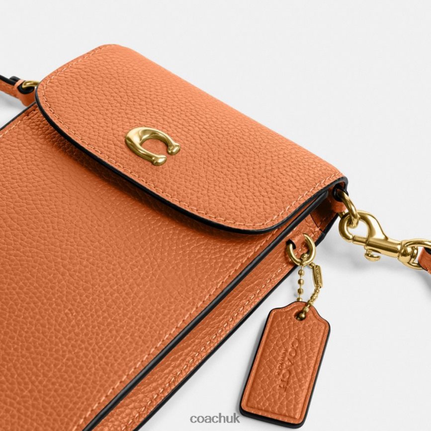 Coach Women PHONE CROSSBODY B4/Faded Orange D0DL44387