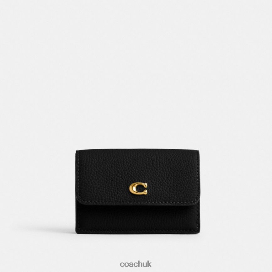 Coach Women ESSENTIAL MINI TRIFOLD WALLET B4/BLACK D0DL44349